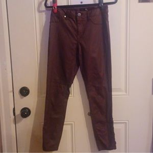 1822 denim faux leather slim fit jeans woman's size 6